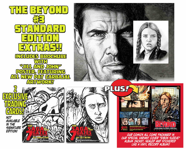 The Beyond Issue #3 Psycho Fan Set! 3 Comics With 2 Variant Covers! Plus A Full Color T-Shirt! 4 Trading Cards, Poster and MORE - LESS THAN 5 Sets Left!!