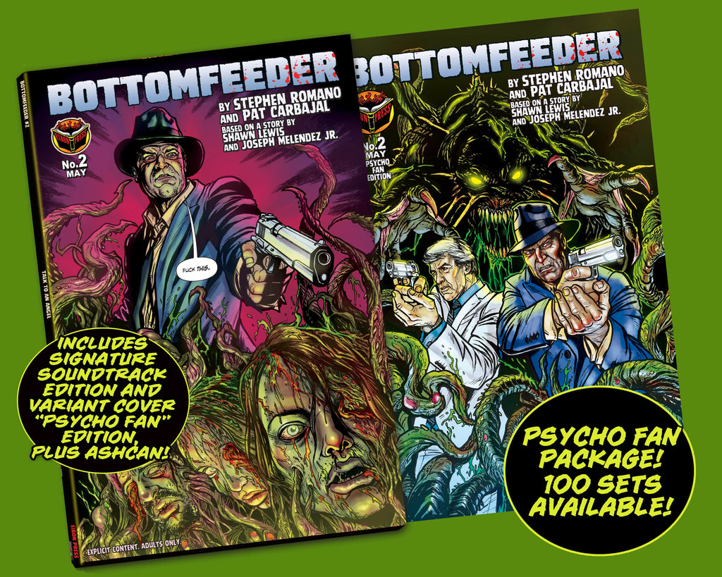 Bottomfeeder #2 Psycho Fan Three Comic Personalized Set - Only 100 Copies! ALMOST GONE!