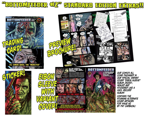 Bottomfeeder #2 Psycho Fan Three Comic Personalized Set - Only 100 Copies! ALMOST GONE!