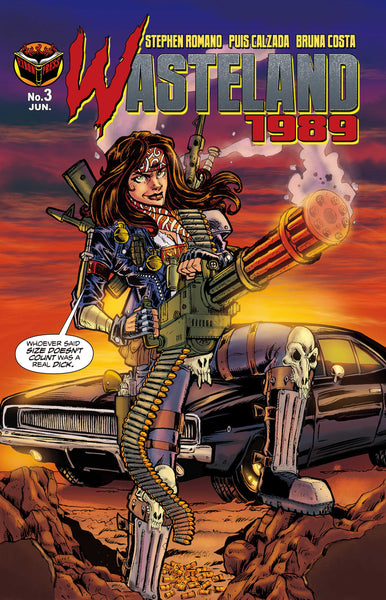 Wasteland 1989 Issue #3 Psycho Edition! 3 Comics including 120 Page Script Book! 2 Soundtrack CD's, Die-Cut Sticker, Enamel Pin, Prints and MUCH MORE - Only 100 Copies!