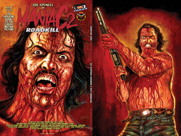 Maniac 2: ROADKILL ISSUE #2 Psycho Fan Set! 4 Books! Variant Covers! Script Book! 11 x 17 Poster! Art Print Sets! MORE! Only 100 Sets!