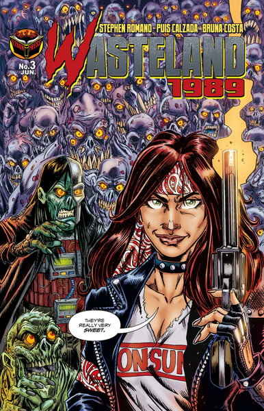 Wasteland 1989 Issue #3 Psycho Edition! 3 Comics including 120 Page Script Book! 2 Soundtrack CD's, Die-Cut Sticker, Enamel Pin, Prints and MUCH MORE - Only 100 Copies!