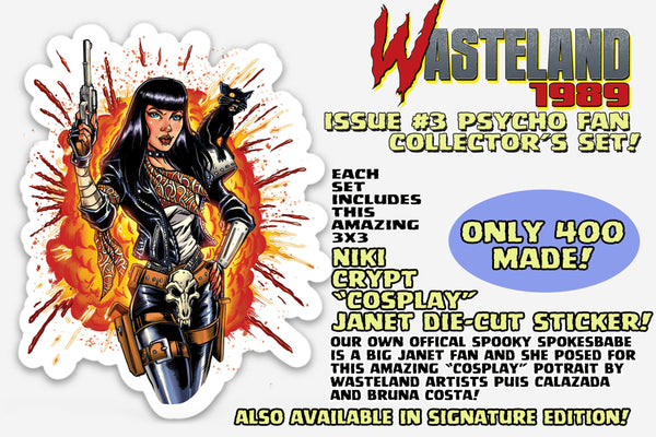 Wasteland 1989 Issue #3 Signature Edition! With Soundtrack CD, Die-Cut Sticker, Enamel Pin and MORE - Only 300 Copies!