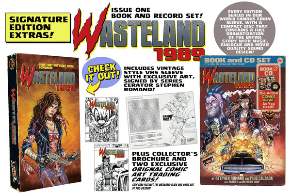 Wasteland 1989 Issue #1 Signature Edition! Includes Soundtrack CD, Signed VHS Box and 2 Exclusive Trading Cards! - Only 300 Copes!