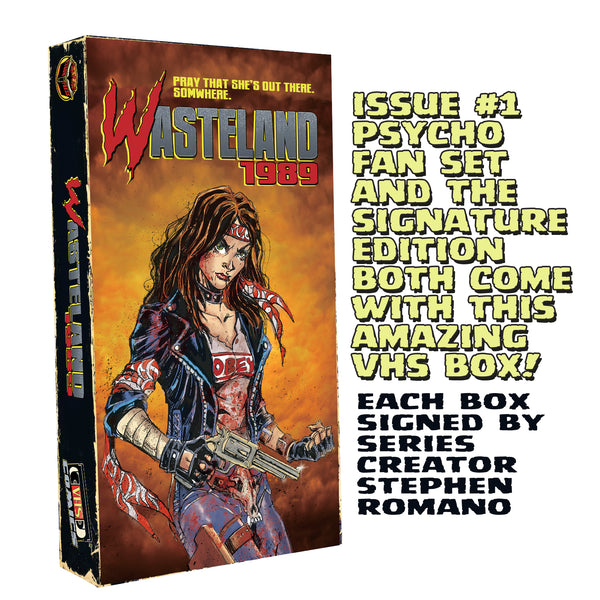 Wasteland 1989 Issue #1 Signature Edition! Includes Soundtrack CD, Signed VHS Box and 2 Exclusive Trading Cards! - Only 300 Copes!