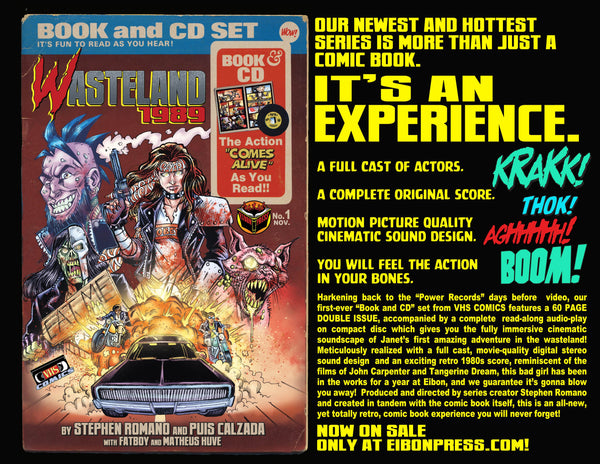 Wasteland 1989 Issue #1 Signature Edition! Includes Soundtrack CD, Signed VHS Box and 2 Exclusive Trading Cards! - Only 300 Copes!