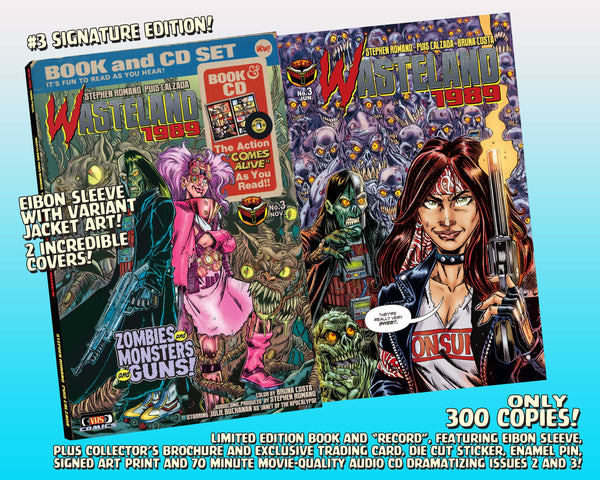 Wasteland 1989 Issue #3 Signature Edition! With Soundtrack CD, Die-Cut Sticker, Enamel Pin and MORE - Only 300 Copies!