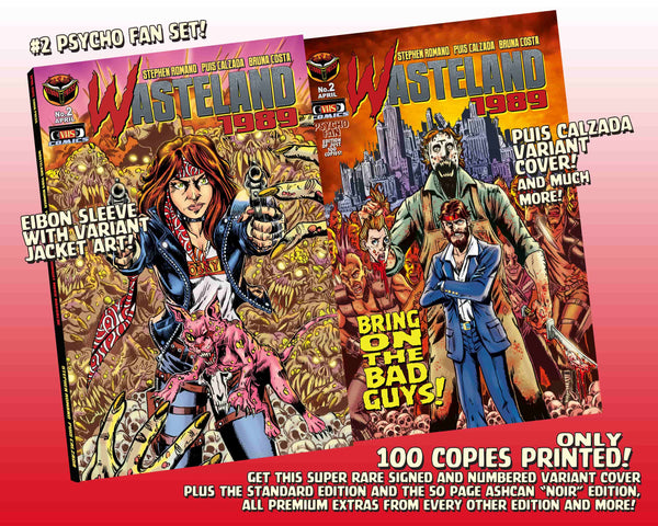 Wasteland 1989 Issue #2 Psycho Edition! 3 Comics including Script Book Ashcan and MUCH MORE - Only 100 Copies!
