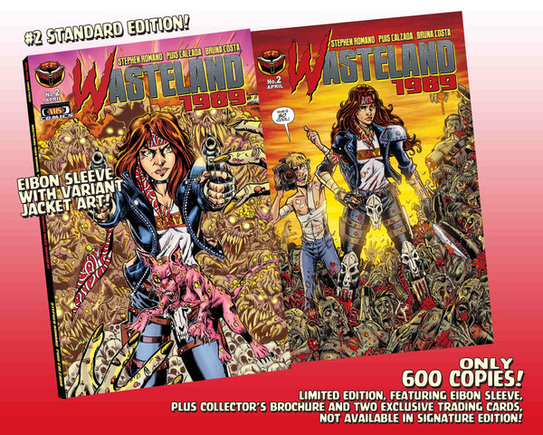 Wasteland 1989 Issue #2 Standard Edition! Includes 2 Exclusive Trading Cards! - Only 600 Copes!
