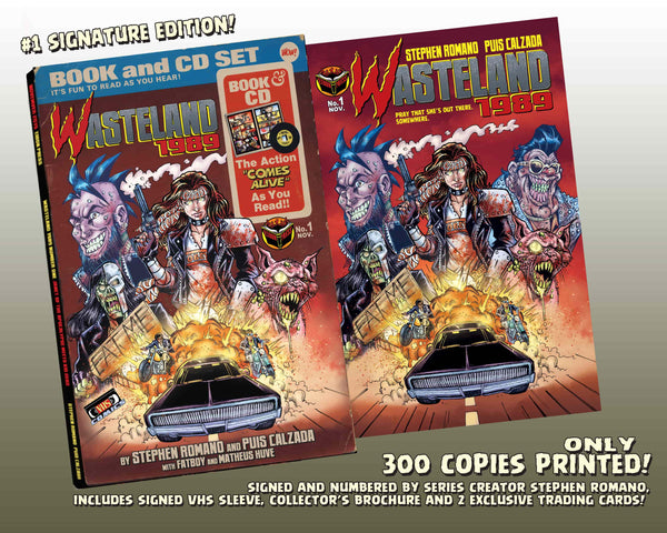 Wasteland 1989 Issue #1 Signature Edition! Includes Soundtrack CD, Signed VHS Box and 2 Exclusive Trading Cards! - Only 300 Copes!