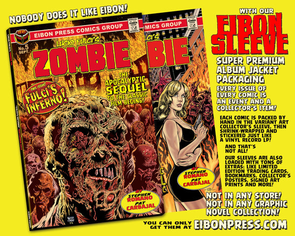 LUCIO FULCI'S ZOMBIE ISSUE #5: Zombie vs Shark Flash Back Poster Edition! - SIGNED