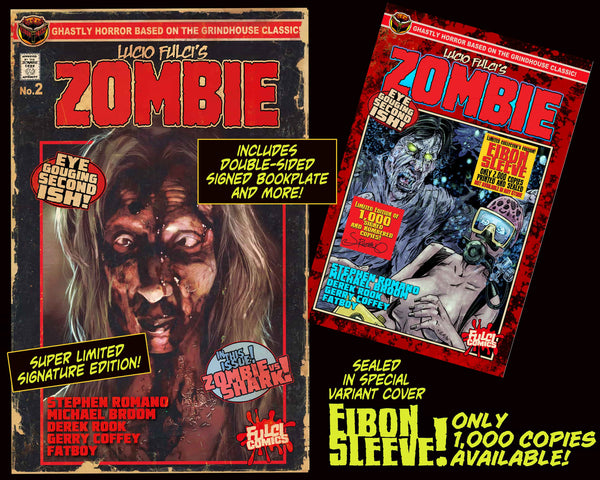 LUCIO FULCI'S ZOMBIE #2 With EIBON SLEEVE-SIGNED EDITION Only 1,000!
