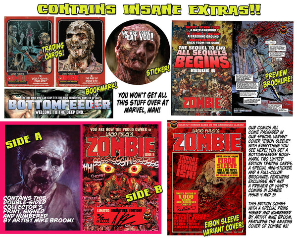 LUCIO FULCI'S ZOMBIE #3 With EIBON SLEEVE SIGNED EDITION Only 1,000!