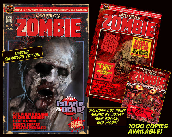 LUCIO FULCI'S ZOMBIE #3 With EIBON SLEEVE SIGNED EDITION Only 1,000!