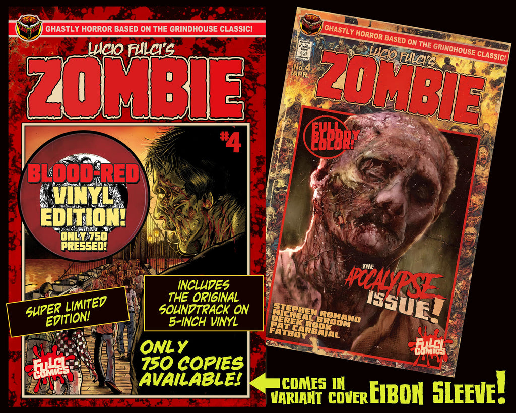 LUCIO FULCI'S ZOMBIE #4 - BLOOD RED VINYL EDITION - ONLY 750! Less than 50 copies left!