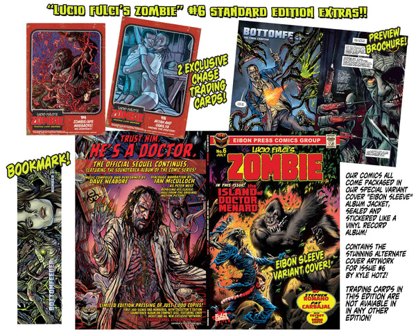 Zombie Issue #6 Psycho Fan Three Comic Personalized Set - Only 100 Copies!
