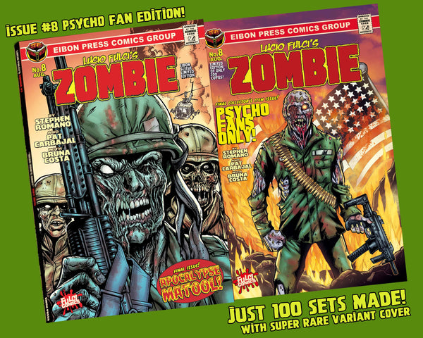 Zombie Issue #8 Psycho Edition! 4 Comic Set Including 150-Page Script Book! - Only 100 Copies! ALMOST GONE!