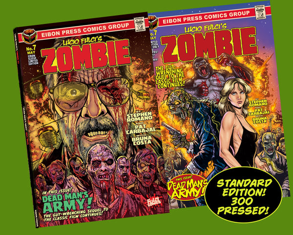 Zombie Issue #7 Standard Sleeved Edition! Exclusive Trading Card & Sticker- Only 300 Copies!